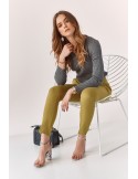 Elegant trousers with a crease, olive MP45138 - Online store - Boutique